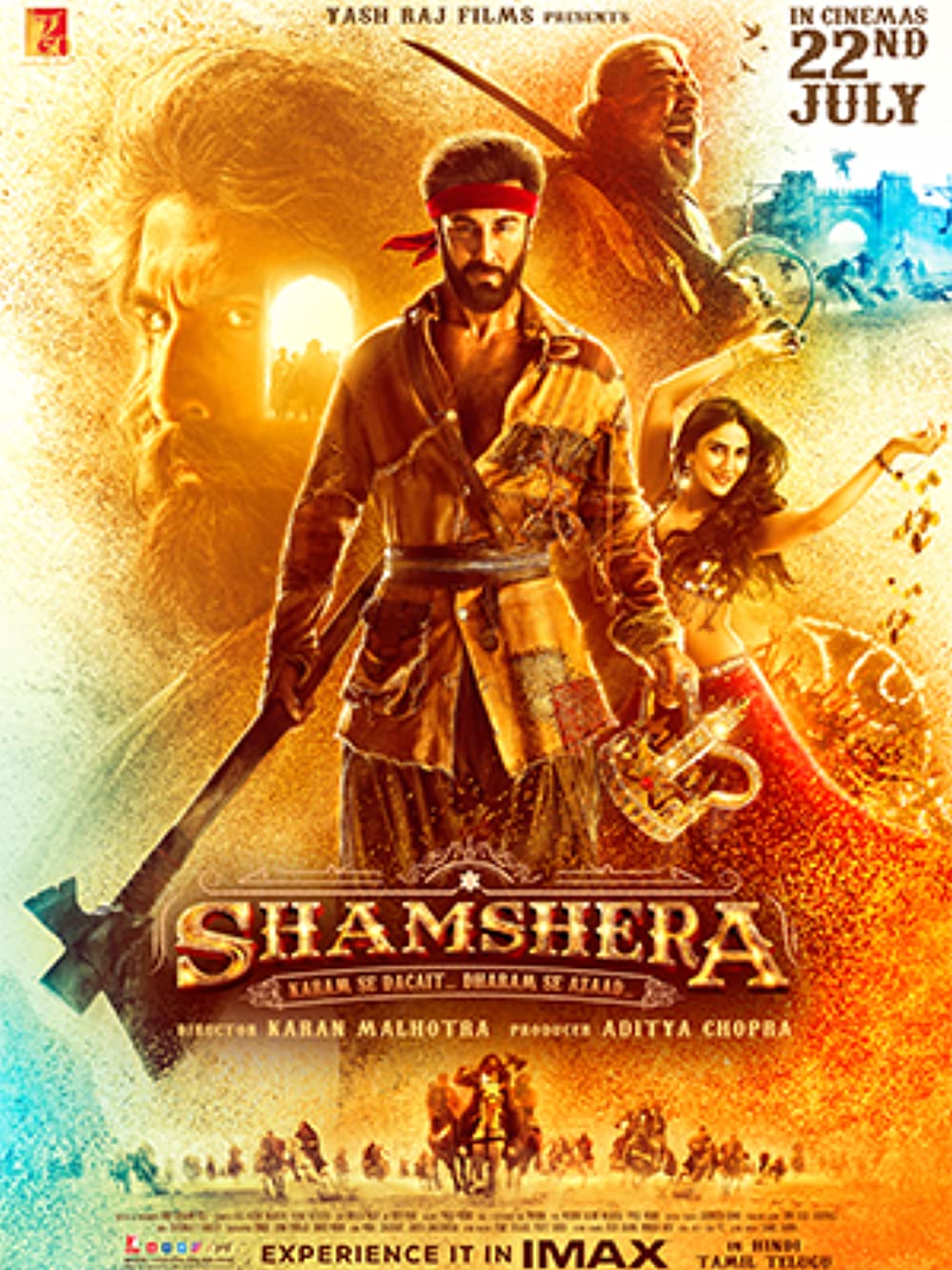 หนังอินเดีย Shamshera 2022 มาสเตอร์ HD ดูฟรีเต็มเรื่อง